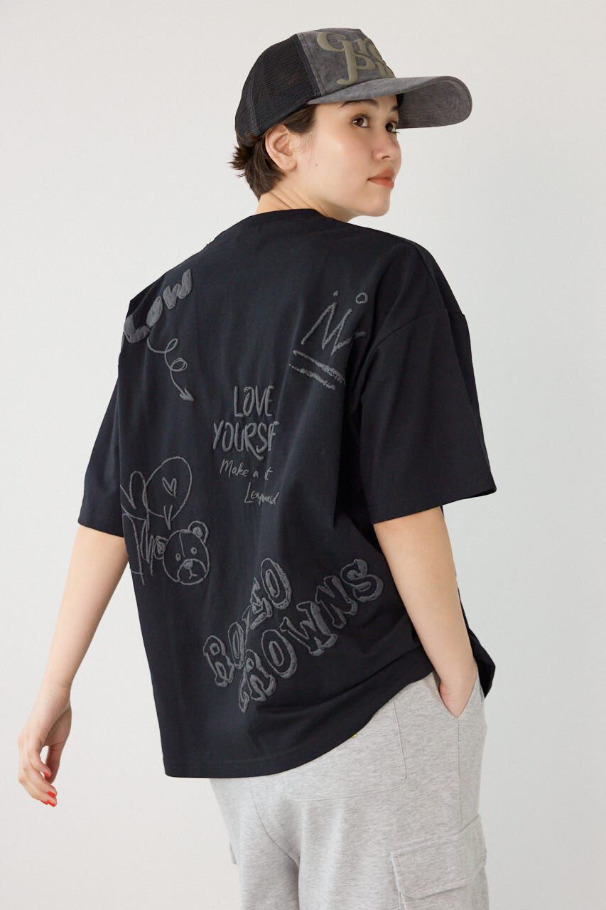 RODEO CROWNS「クレヨンタッチ同色発泡プリントTシャツ」|Tシャツ・カットソー|