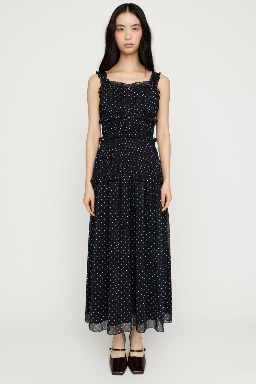 SLY「SHIRRING FRILL ドレス」|ワンピース|