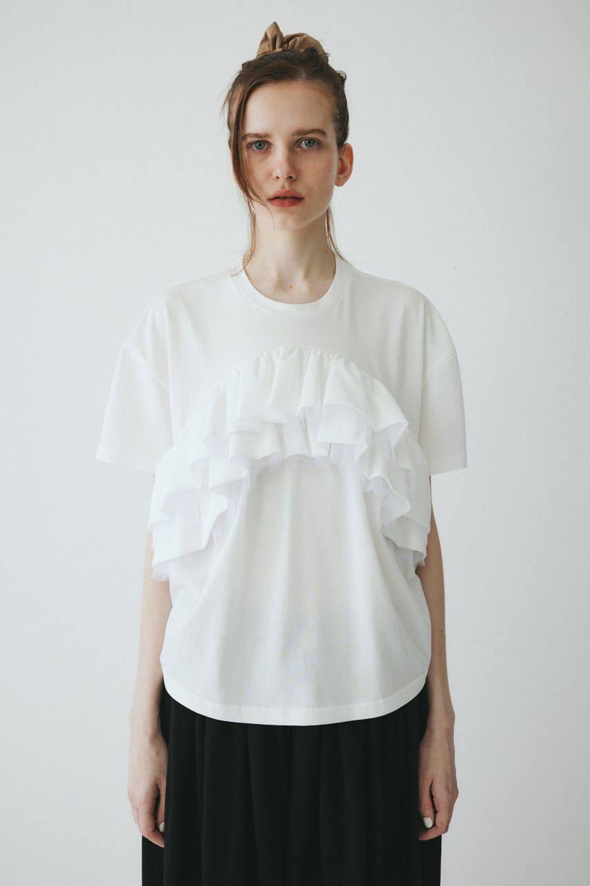 HeRIN.CYE「A line ruffle tops」|Tシャツ・カットソー|WHT