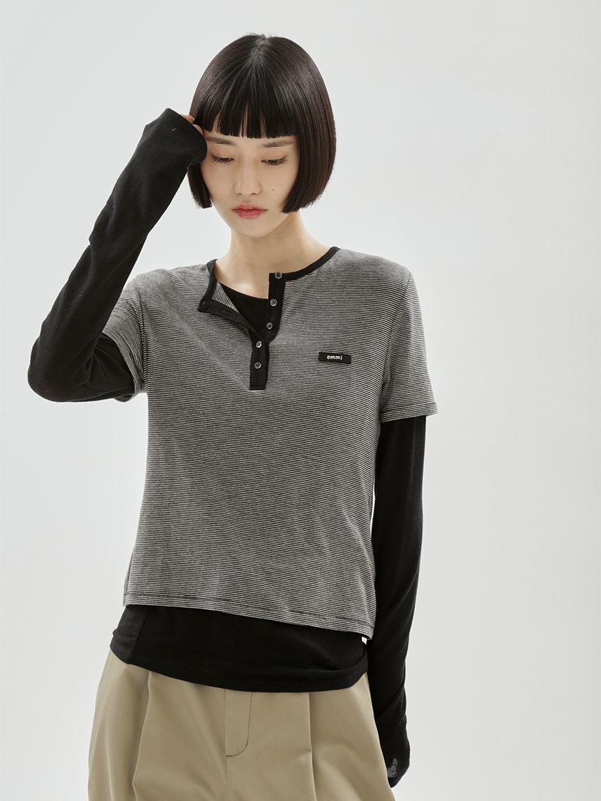 emmi atelier「レイヤードカットソー」|Tシャツ・カットソー|