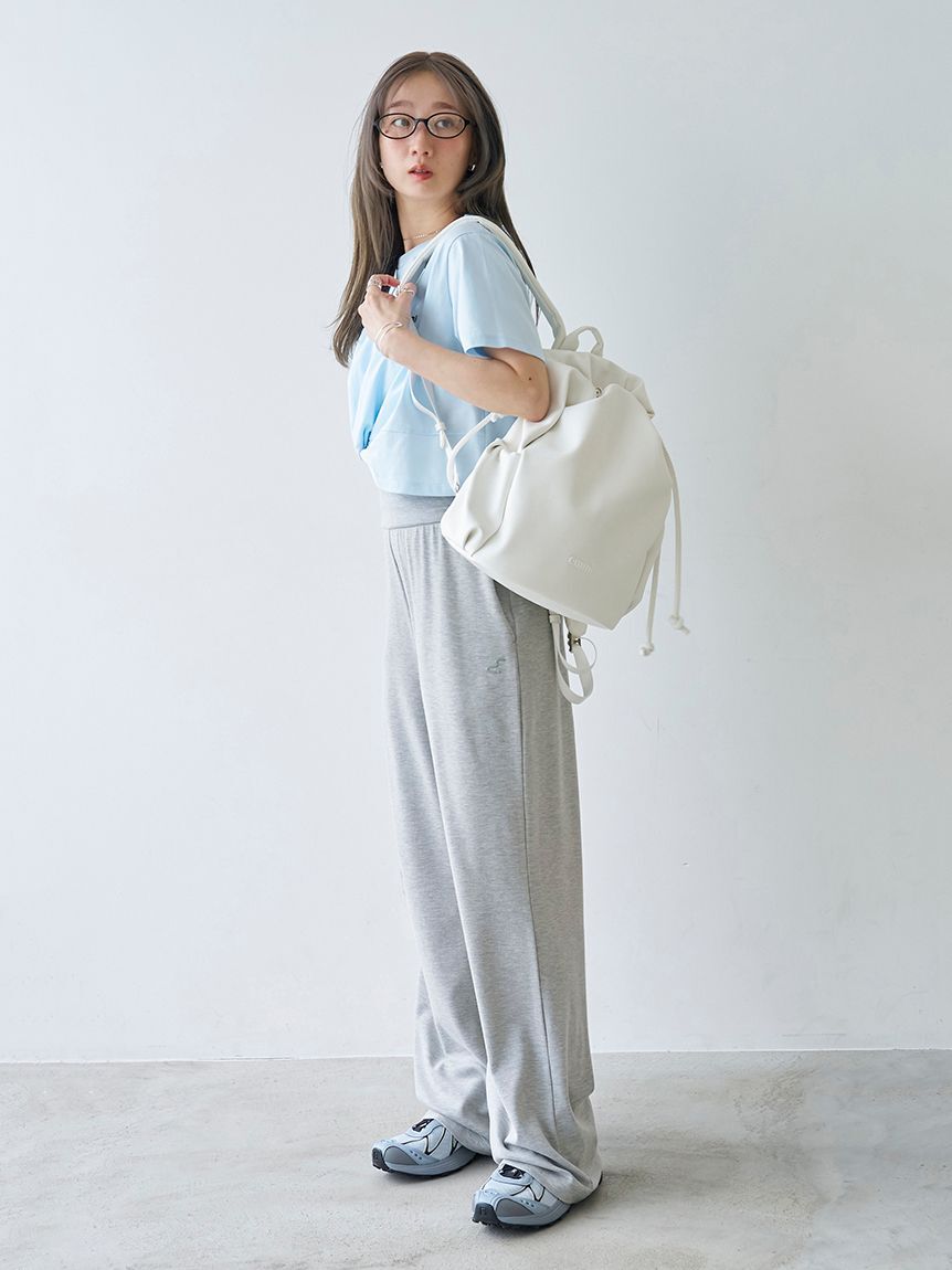 emmi atelier「【W&T】ワイドイージーパンツ」|チノ|