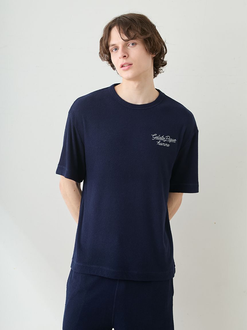 GELATO PIQUE HOMME「【HOMME】【接触冷感】【UVカット】パイルワンポイントロゴ刺繍プルオーバー」|プルオーバー|