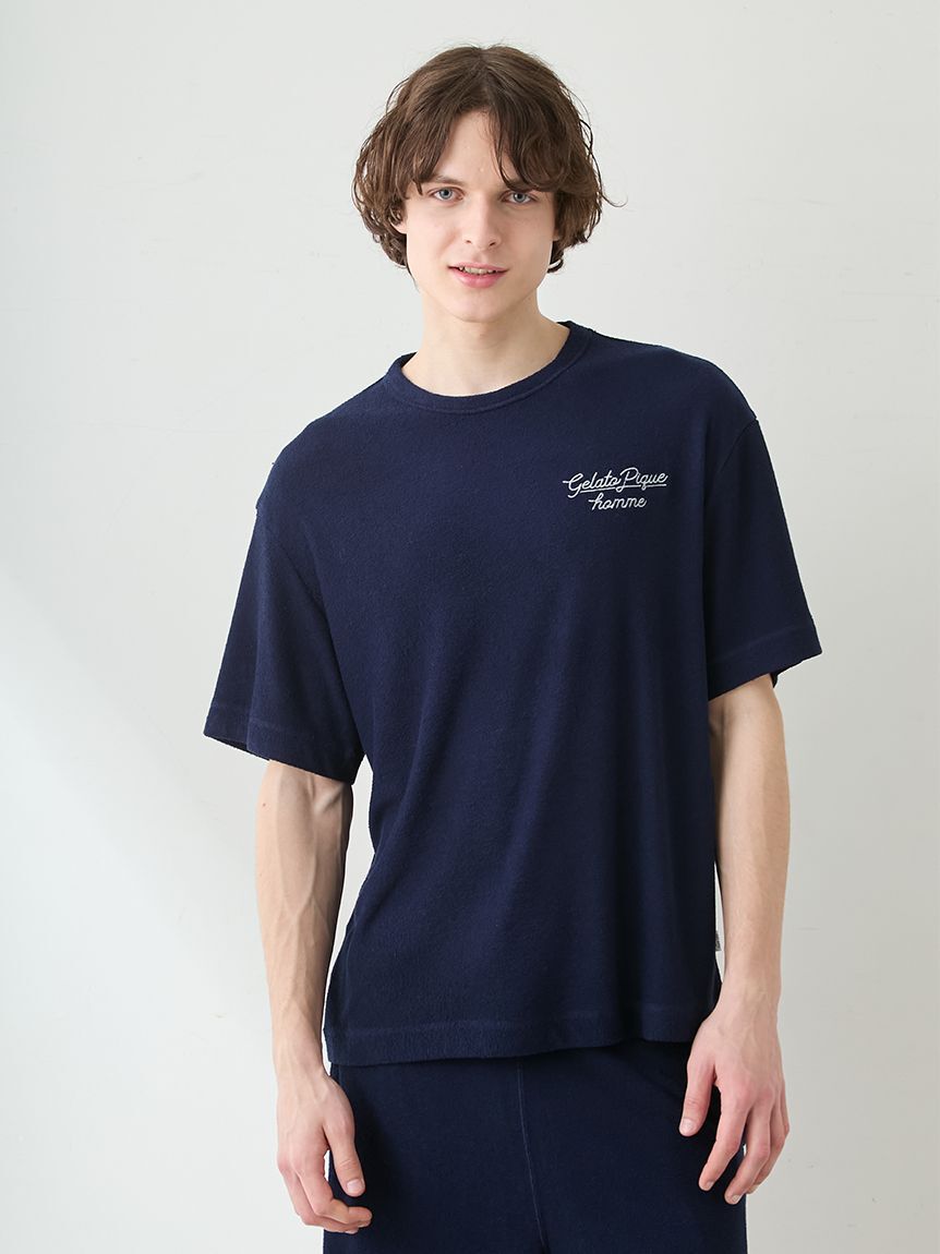 GELATO PIQUE HOMME「【HOMME】【接触冷感】【UVカット】パイルワンポイントロゴ刺繍プルオーバー」|プルオーバー|