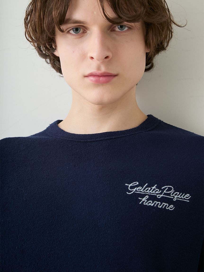 GELATO PIQUE HOMME「【HOMME】【接触冷感】【UVカット】パイルワンポイントロゴ刺繍プルオーバー」|プルオーバー|