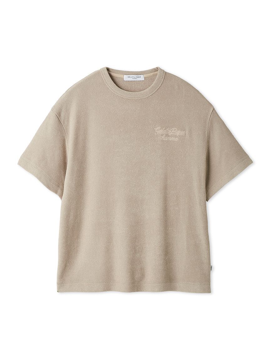GELATO PIQUE HOMME「【HOMME】【接触冷感】【UVカット】パイルワンポイントロゴ刺繍プルオーバー」|プルオーバー|BEG
