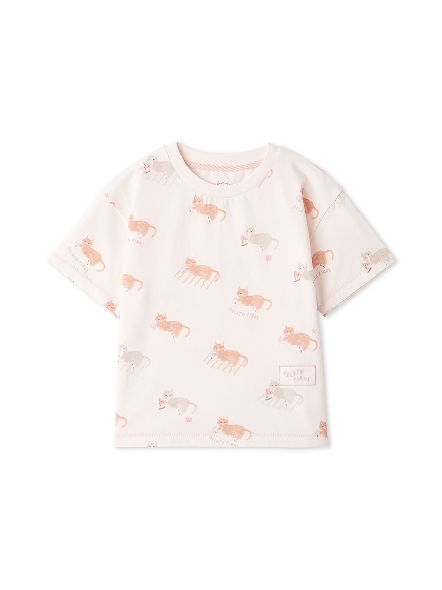 GELATO PIQUE KIDS & BABY「【KIDS】シーサイドキャット柄半袖Tシャツ」|ルームウェア|