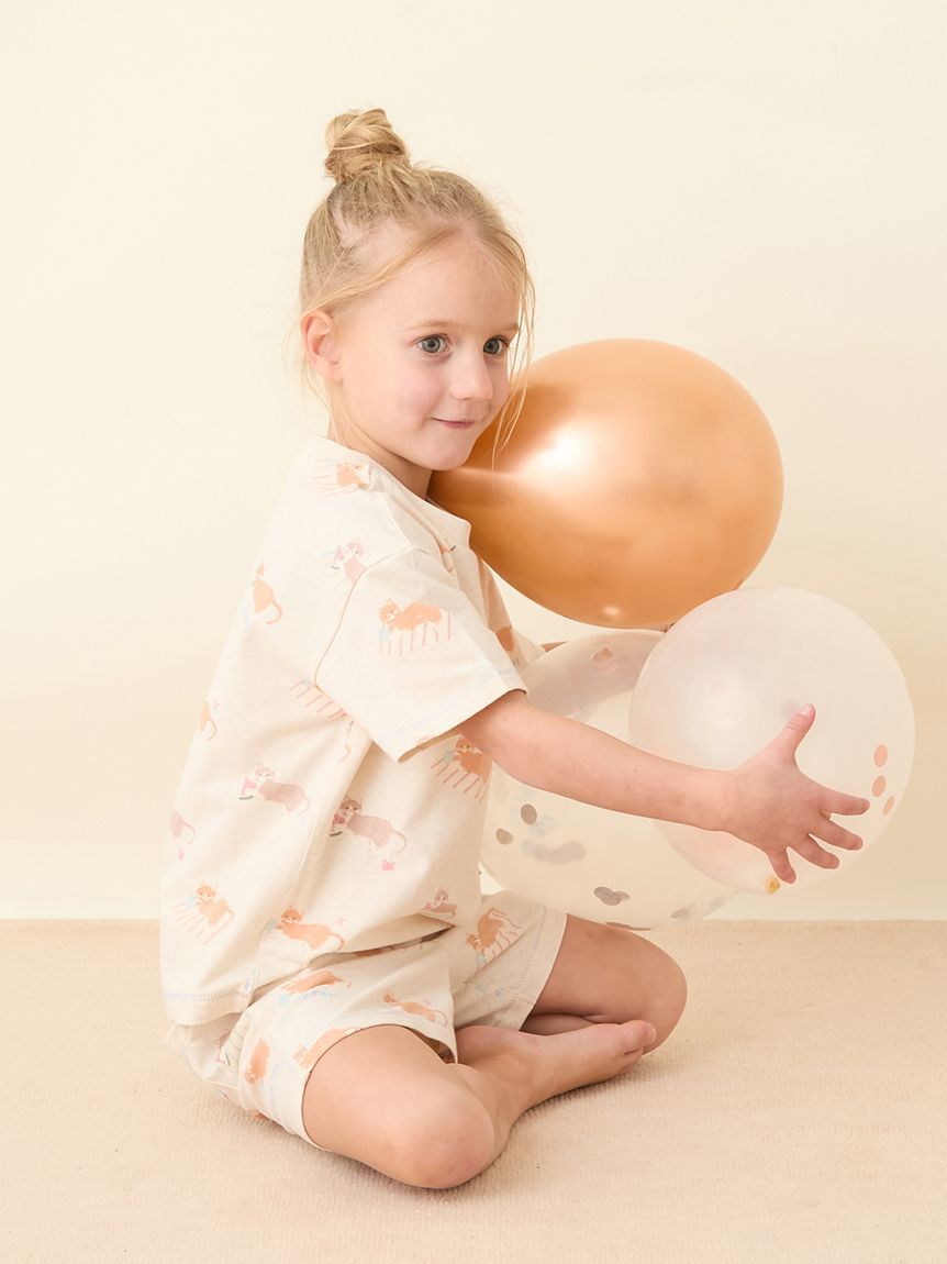 GELATO PIQUE KIDS & BABY「【KIDS】シーサイドキャット柄半袖Tシャツ」|ルームウェア|
