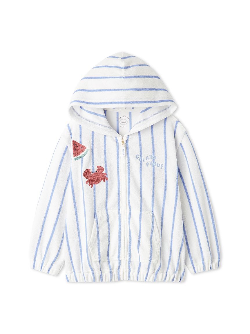 GELATO PIQUE KIDS & BABY「【KIDS】【UVカット】ストライプパイルパーカ」|パーカー|