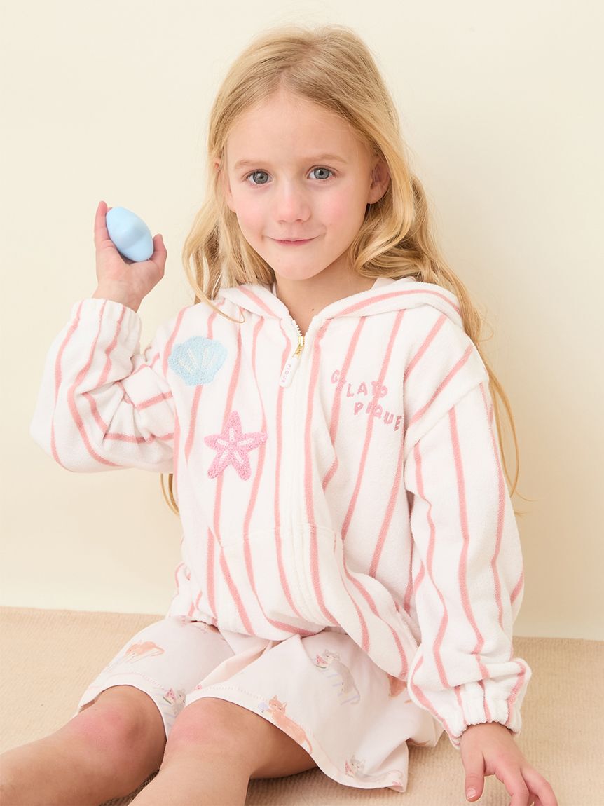 GELATO PIQUE KIDS & BABY「【KIDS】【UVカット】ストライプパイルパーカ」|パーカー|