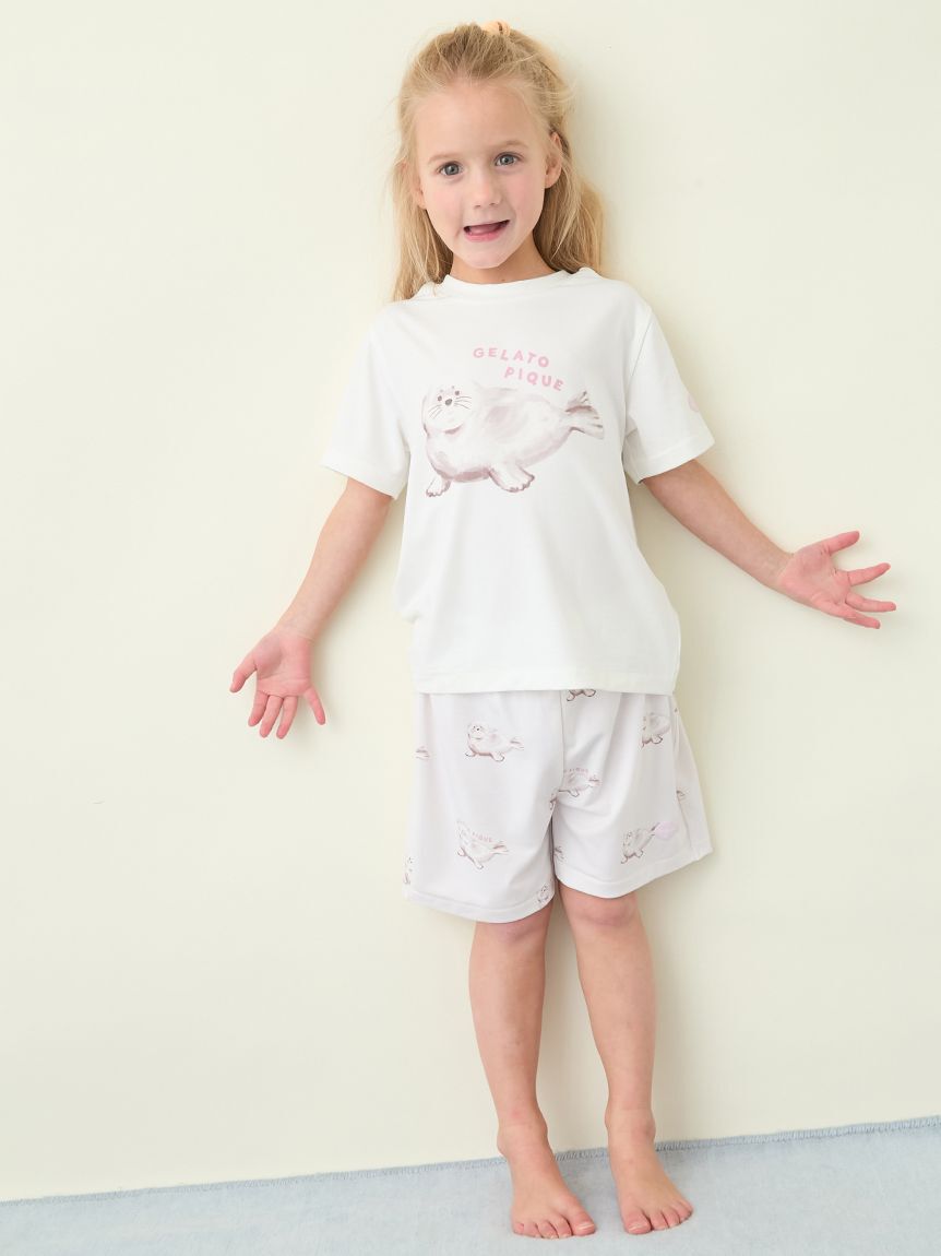 GELATO PIQUE KIDS & BABY「【KIDS】【接触冷感】シーアニマル柄ワンポイントTシャツ」|ルームウェア|