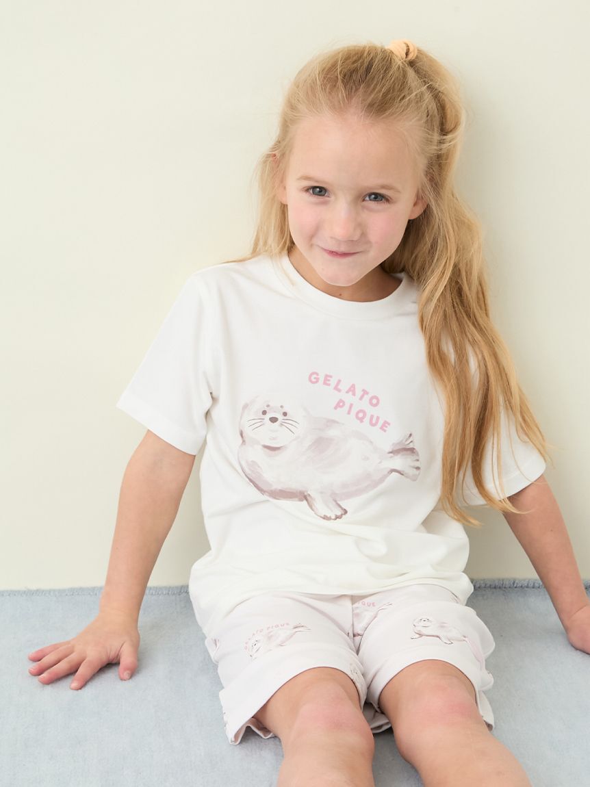 GELATO PIQUE KIDS & BABY「【KIDS】【接触冷感】シーアニマル柄ワンポイントTシャツ」|ルームウェア|