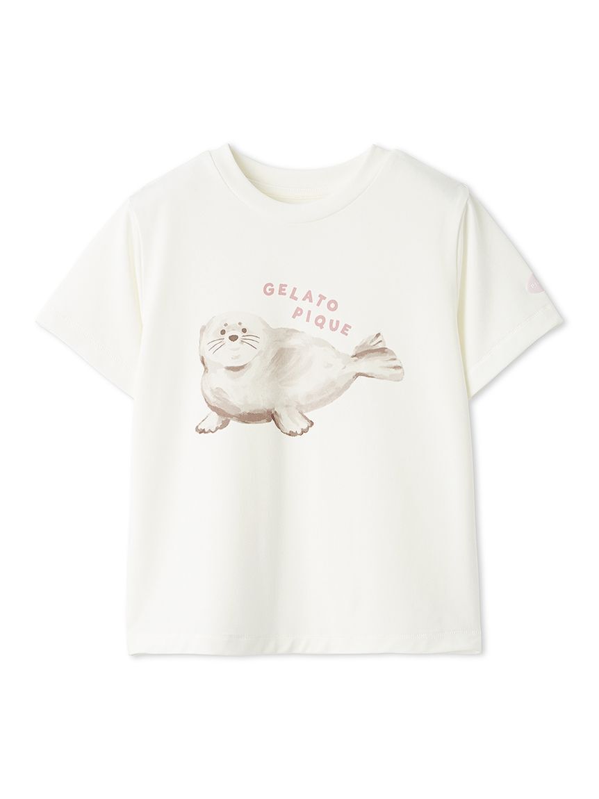 GELATO PIQUE KIDS & BABY「【KIDS】【接触冷感】シーアニマル柄ワンポイントTシャツ」|ルームウェア|