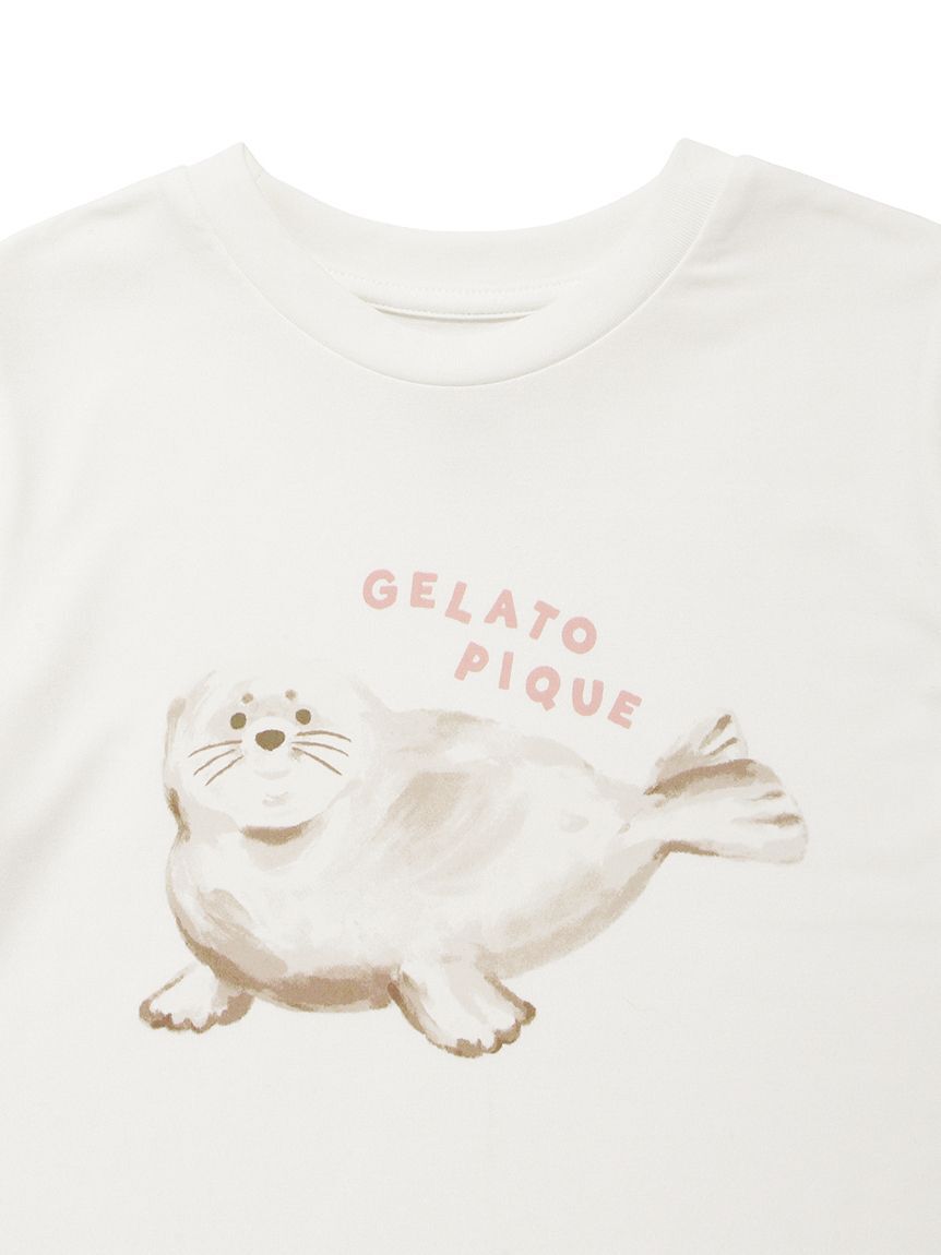 GELATO PIQUE KIDS & BABY「【KIDS】【接触冷感】シーアニマル柄ワンポイントTシャツ」|ルームウェア|