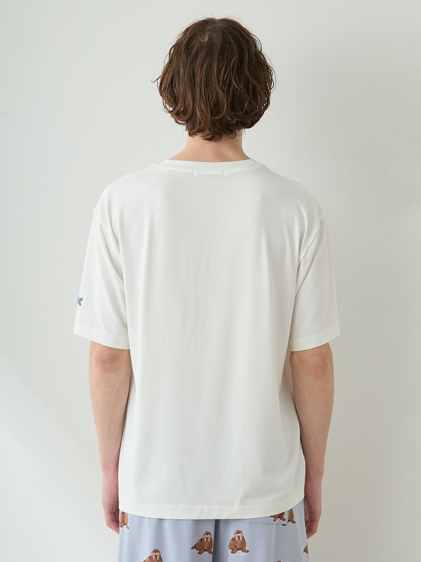 GELATO PIQUE HOMME「【HOMME】【接触冷感】シーアニマル柄ワンポイントTシャツ」|ルームウェア|