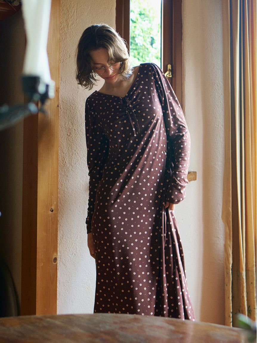 gelato pique「小花柄ワンピース」|ルームウェア|