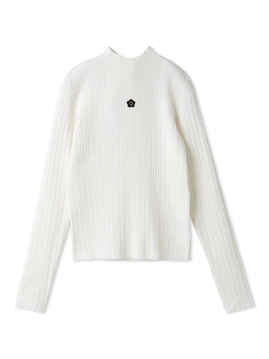 LILY BROWN「【LILY BROWN&times;MARY QUANT】デイジー刺繍バックオープンリブニット」|ニット・セーター|