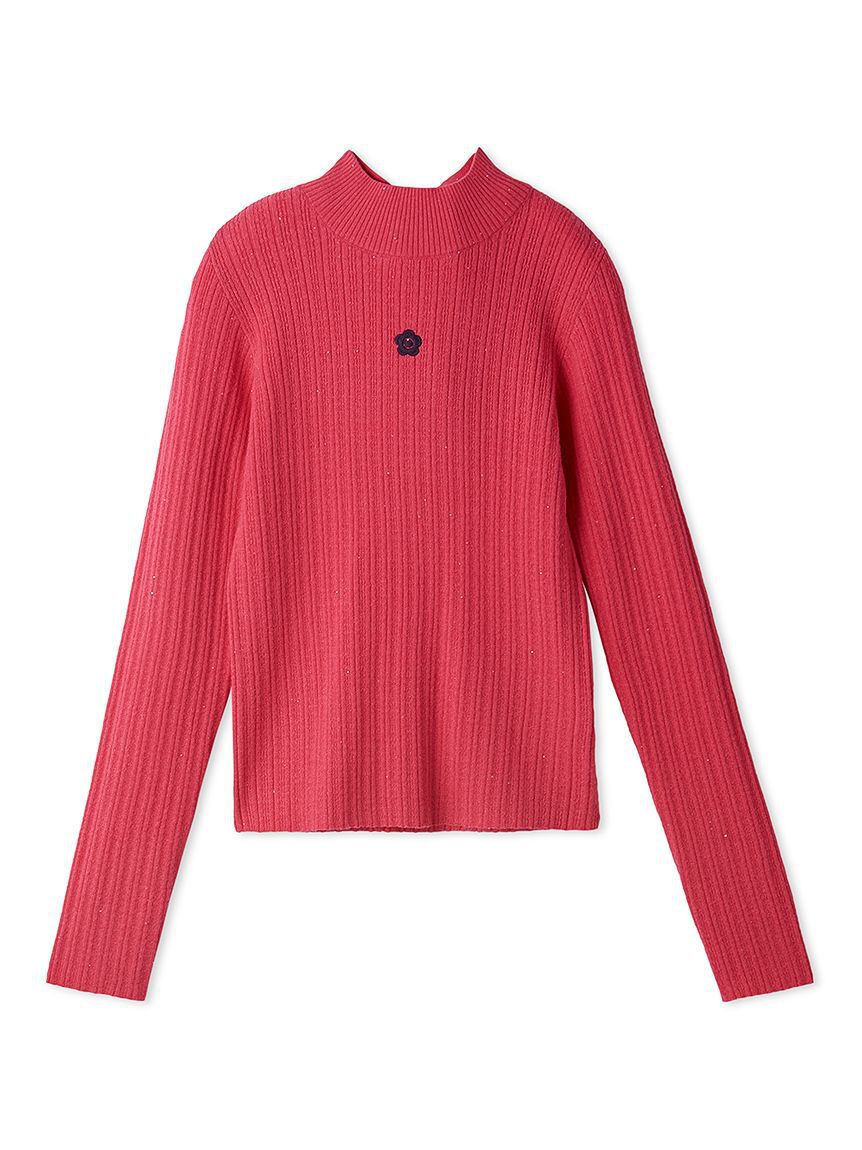 LILY BROWN「【LILY BROWN&times;MARY QUANT】デイジー刺繍バックオープンリブニット」|ニット・セーター|PNK