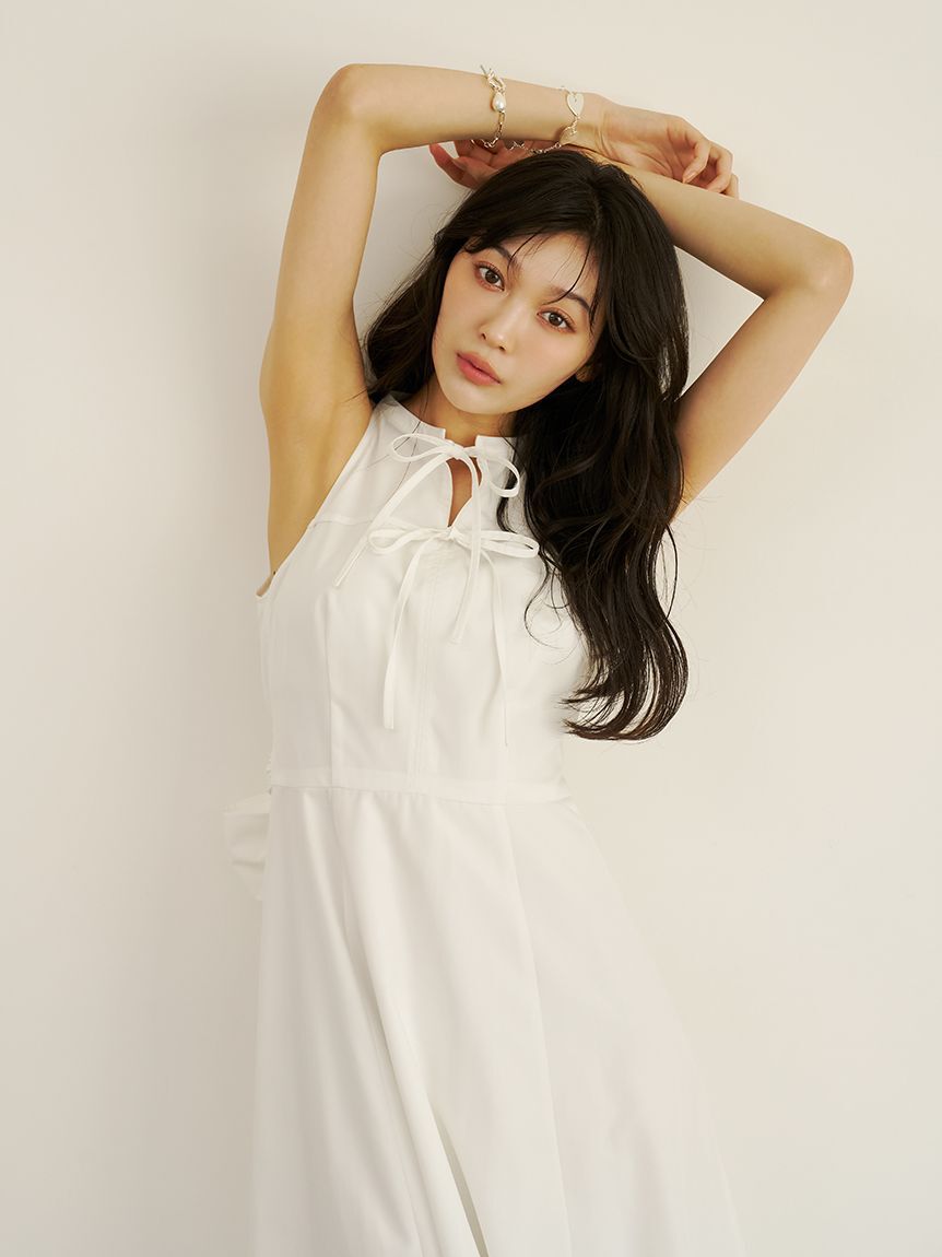 LILY BROWN「【LUMISHADE】アメスリフレアシャツワンピース」|ワンピース|WHT