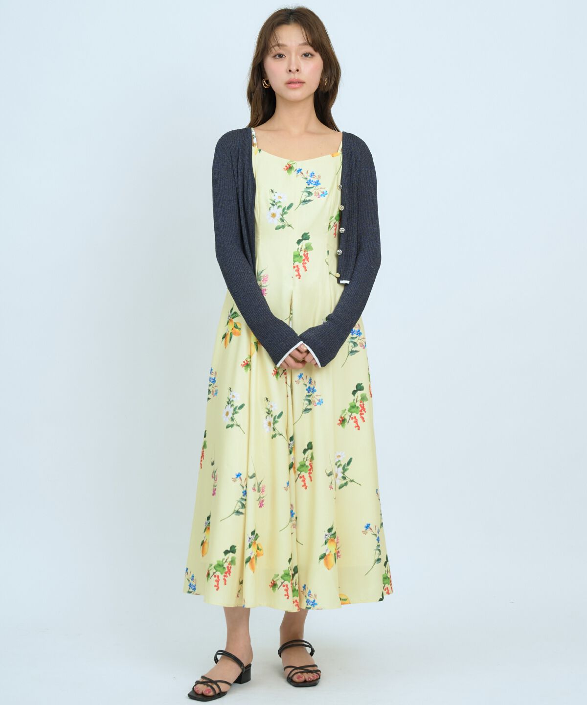 アンドクチュール「フルーツ&times;フラワープリントワンピース」|ワンピース|