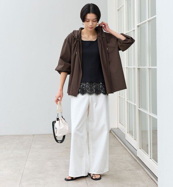 UNITED ARROWS green label relaxing「［size SHORTあり］フード ギャザー シャツ  UVカット 通気性 吸水速乾」|シャツ・ブラウス|