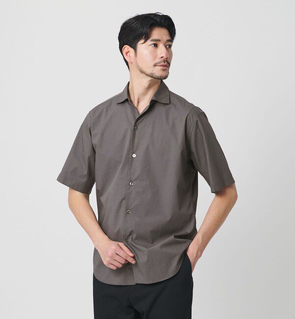 BEAUTY&YOUTH UNITED ARROWS「【WEB限定 WARDROBE SMART】コットン ワイドカラー スキッパーシャツ」|シャツ・ブラウス|