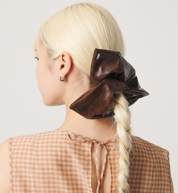 BEAUTY&YOUTH UNITED ARROWS「＜heyep＞レザーライク シュシュ」|ヘアゴム・シュシュ|DK.BROWN