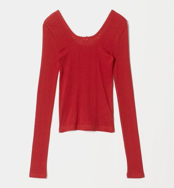 BEAUTY&YOUTH UNITED ARROWS「【別注】＜PALM＞バックオープン ロングスリーブカットソー」|Tシャツ・カットソー|RED