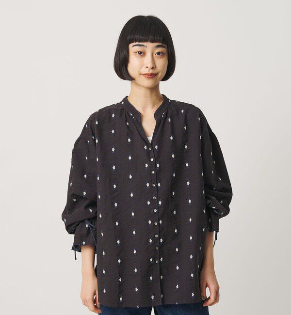 BEAUTY&YOUTH UNITED ARROWS「コットン ジャガード ペザントシャツ ウォッシャブル」|シャツ・ブラウス|