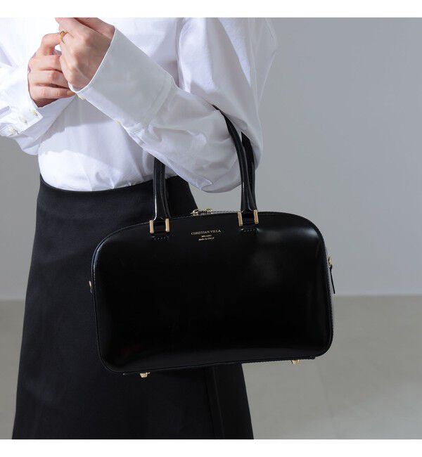 Demi-Luxe BEAMS 「CHRISTIAN VILLA / スクエア ボストン バッグ」|トートバッグ|NERO