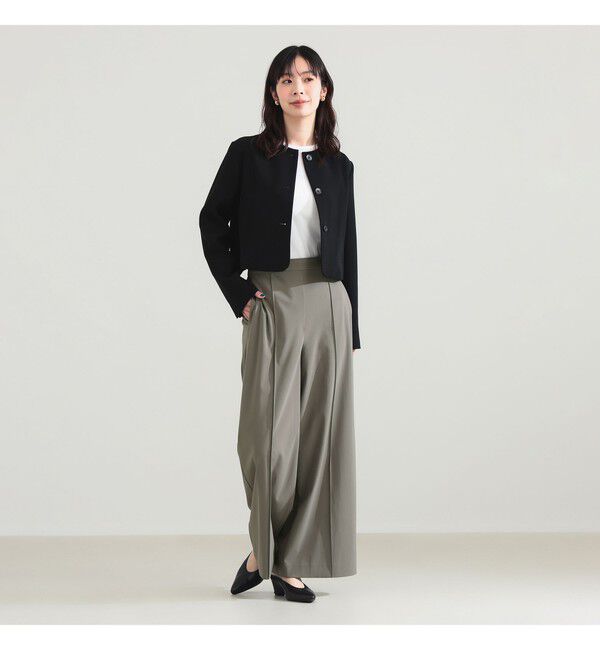 Demi-Luxe BEAMS 「クロップド クルーネック ジャケット」|ダッフルコート|
