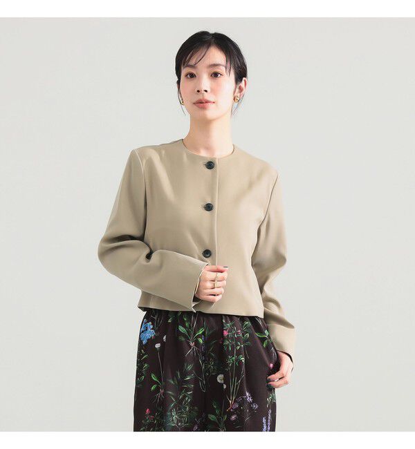 Demi-Luxe BEAMS 「クロップド クルーネック ジャケット」|ダッフルコート|