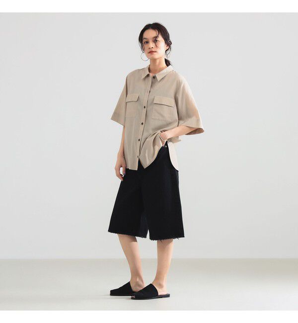 Demi-Luxe BEAMS 「コットン アセテート オーバーシャツ」|シャツ・ブラウス|