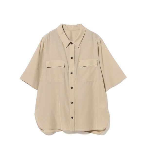 Demi-Luxe BEAMS 「コットン アセテート オーバーシャツ」|シャツ・ブラウス|