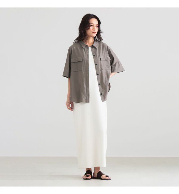 Demi-Luxe BEAMS 「コットン アセテート オーバーシャツ」|シャツ・ブラウス|