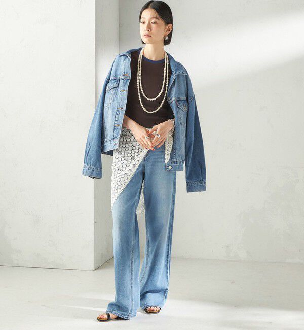 SHIPS for women「【SHIPS別注】BINDU: レース トライアングル スカーフ」|バンダナ・スカーフ|