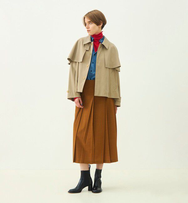 MACPHEE「コットンナイロンシャンブレー ケープコート」|ポンチョ・ケープ|