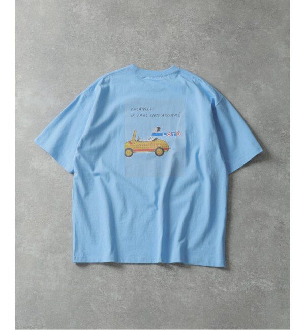 EDIFICE「《追加》SAVIGNAC (サヴィニャック) 別注 French Company プリント Tシャツ」|Tシャツ・カットソー|ブルー A