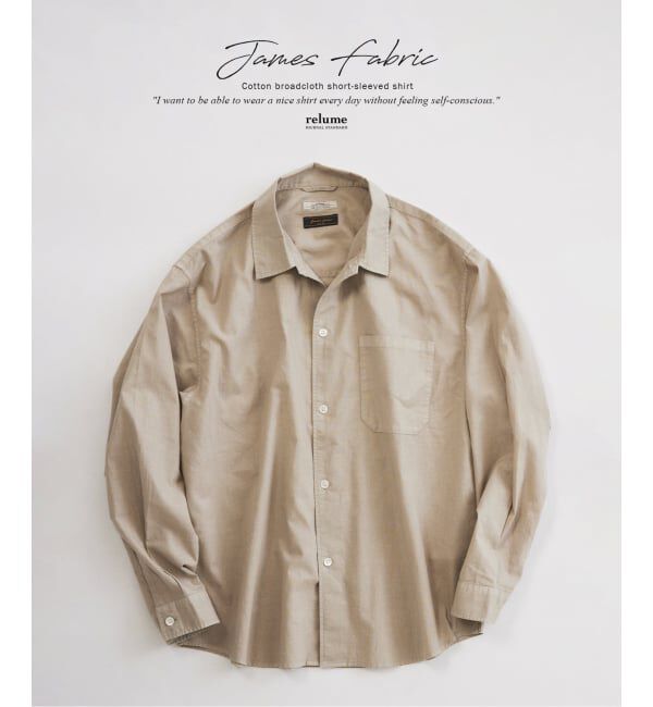JOURNAL STANDARD relume「JAMES FABRIC コットンリネン ガーメントダイ シャツ」|シャツ・ブラウス|ベージュ