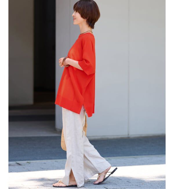 JOURNAL STANDARD relume「《追加8》接触冷感/ウォッシャブルクールポンチョプルオーバー」|ニット・セーター|