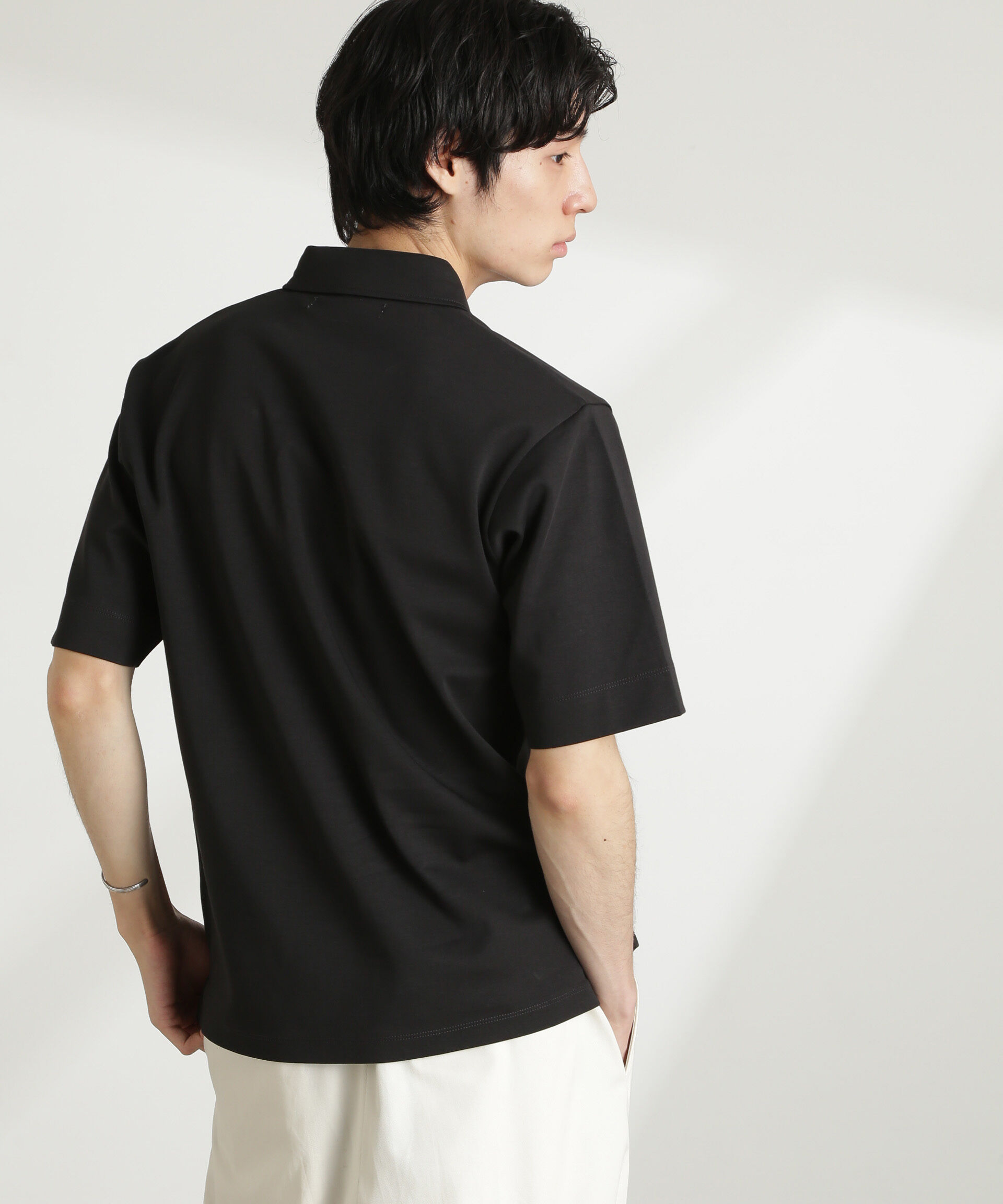 NANO universe「ダブルスムース比翼ポロ」|Tシャツ・カットソー|