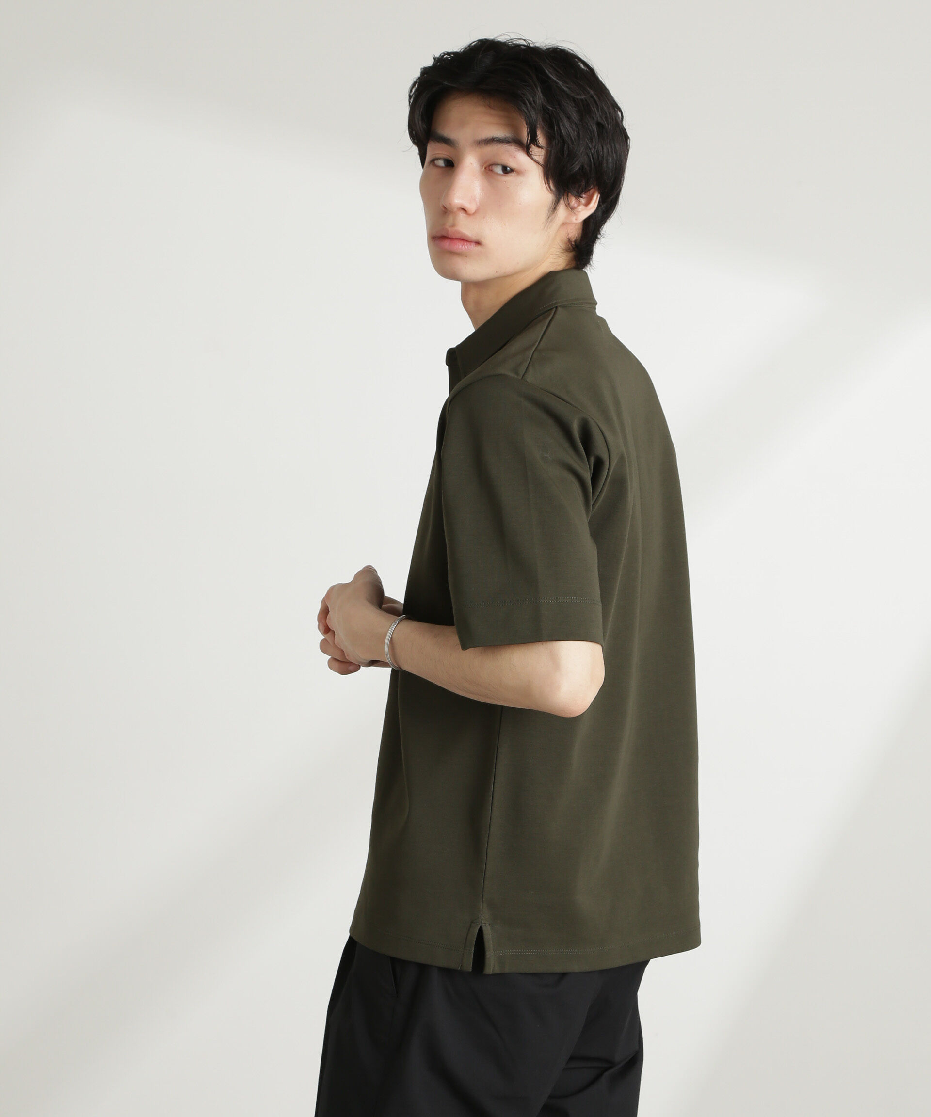 NANO universe「ダブルスムース比翼ポロ」|Tシャツ・カットソー|
