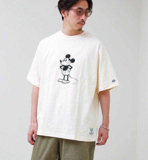 GLOSTER「【DISCUS】Disney ミッキープリントTシャツ」|Tシャツ・カットソー|