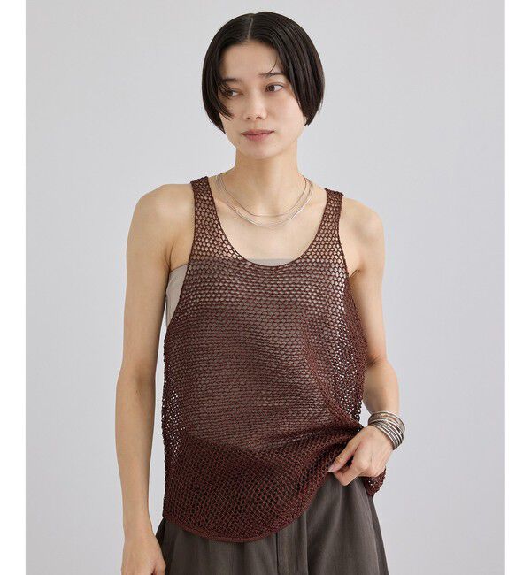 SALON adam et rope'「ラメメッシュタンクトップ」|タンクトップ|