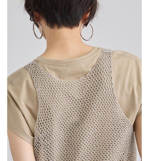 SALON adam et rope'「ラメメッシュタンクトップ」|タンクトップ|ベージュ(27)