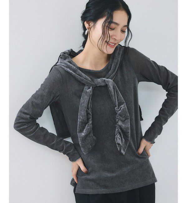 VIS「シアーベロアロングスリーブTシャツ」|Tシャツ・カットソー|