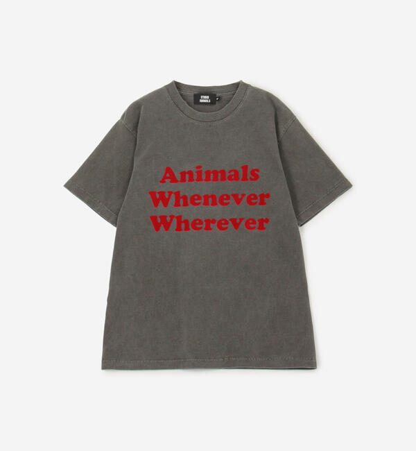  「STUDIO WEAREALLANIMALS | Whatever Whenever 半袖Tシャツ WOMEN」|Tシャツ・カットソー|BLACK系1