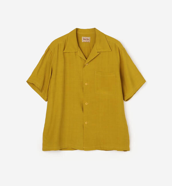  「STYLE EYES | 〈別注〉レーヨン ボウリングシャツ PLANE WOMEN」|シャツ・ブラウス|MUSTARD
