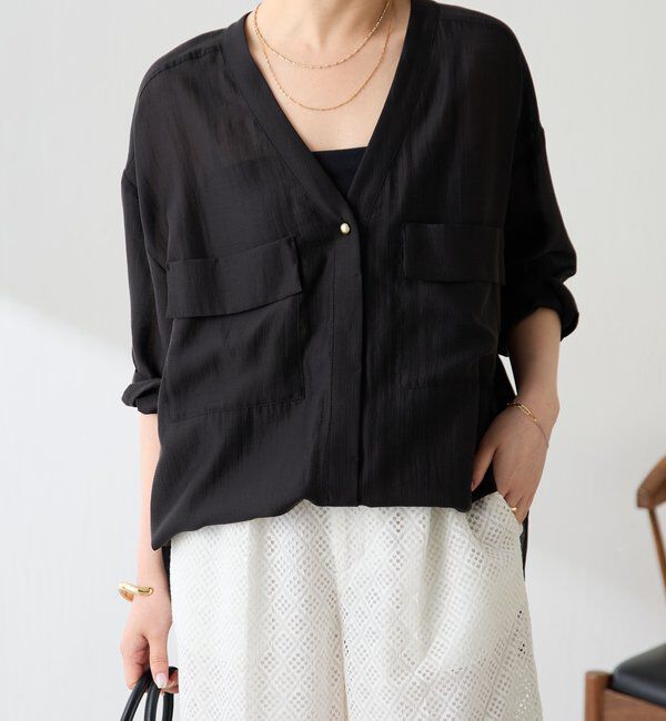  「【ロングシーズン着られる/丈調整可能◎】ヴィンテージライクオーバーシャツ」|シャツ・ブラウス|
