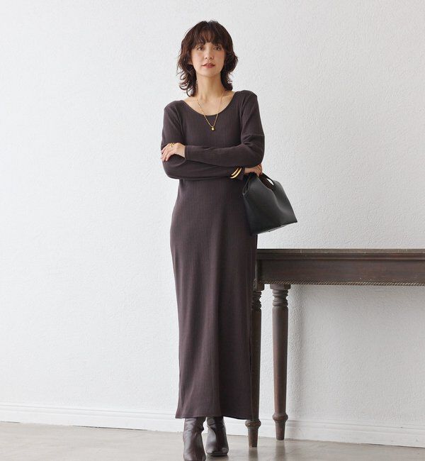  「【3サイズ展開】NEW2WAYロングリブワンピース」|ワンピース|