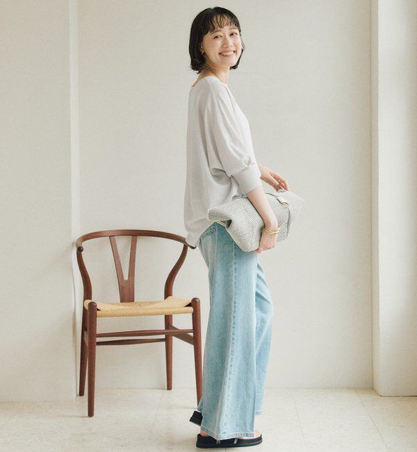  「リブ付きジョーゼットドルマンブラウス」|シャツ・ブラウス|